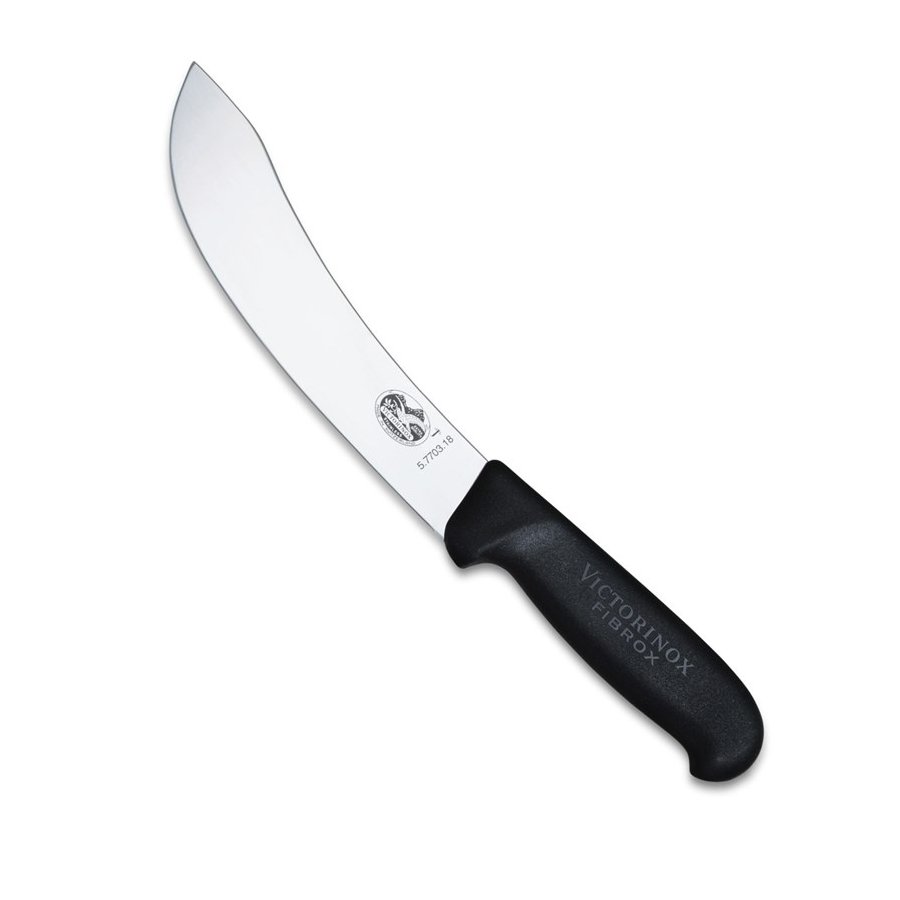 Victorinox Slagterkniv Tysk Form 18 cm, Sort Fibrox