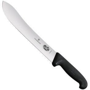 Victorinox Metzgermesser mit breiter Spitze 25 cm, Fibrox Schwarz