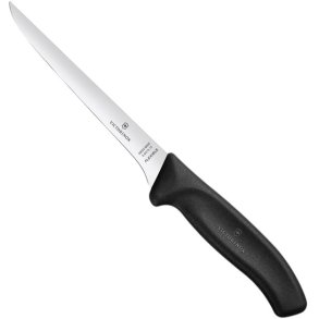 Victorinox Ausbeinmesser gerade Flexible Klinge 15 cm, Fibrox Schwarz