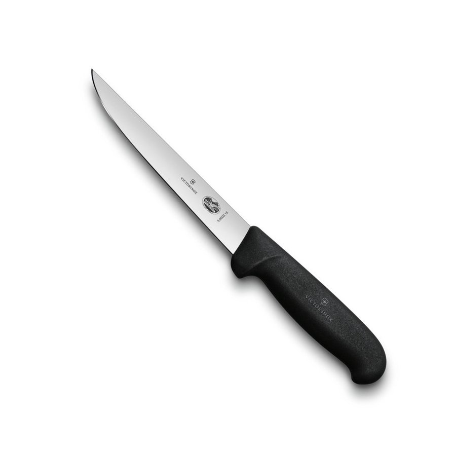 Victorinox Udbener Kniv Lige Bred Klinge 15 cm, Sort Fibrox