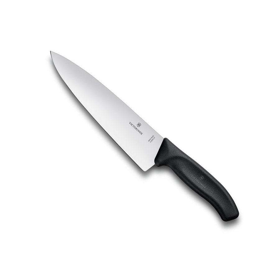 Victorinox Kokkekniv Lige Klinge 20 cm, Sort Fibrox