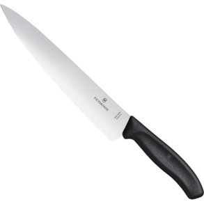 Victorinox Tranchiermesser gerade Klinge 22 cm, Fibrox Schwarz 