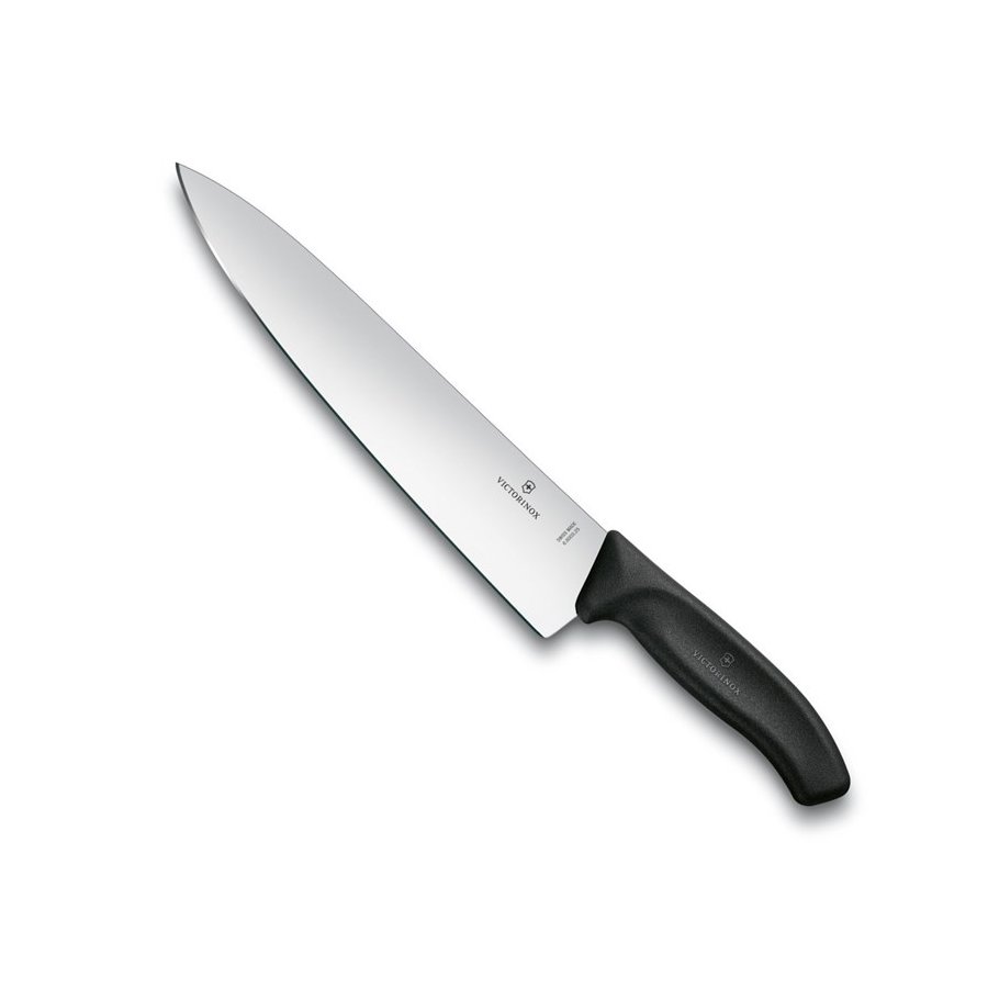 Victorinox Kokkekniv Chef Knife Lige Klinge 25 cm, Sort Fibrox