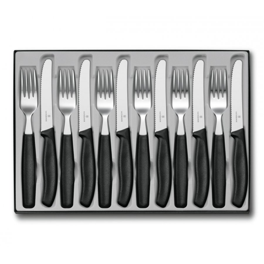 Victorinox Bestikst 12 Dele, Sort