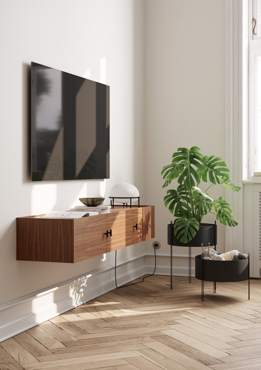 WOUD Pidestall Urtepotteskjuler H35 cm, Sort