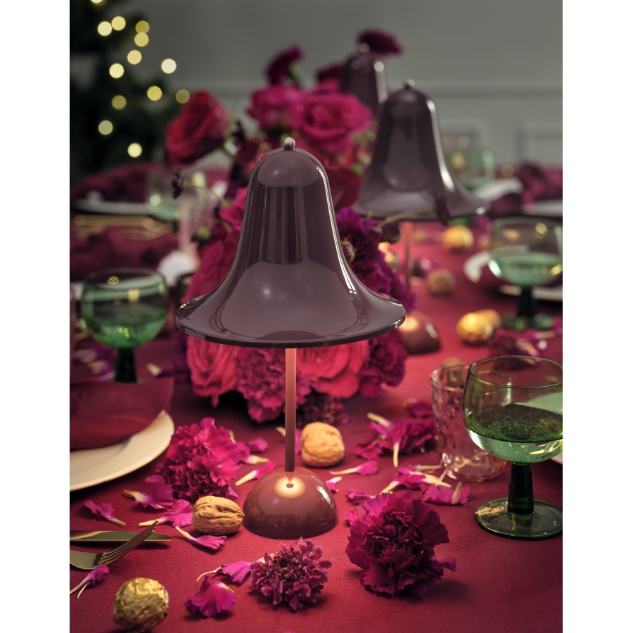 Verpan Pantop Transportabel Bordlampe H30 cm, Burgundy