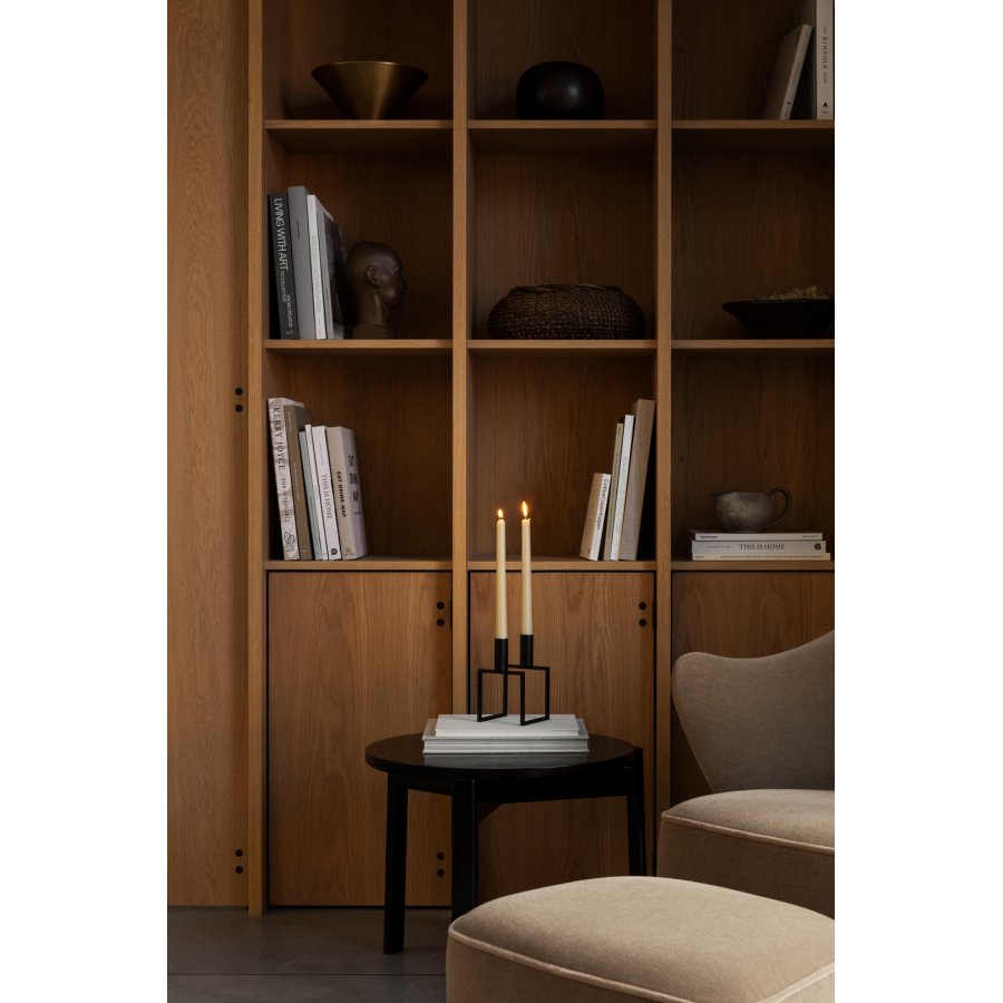 Audo Copenhagen Kubus Line Lysestage H16 cm, Sort