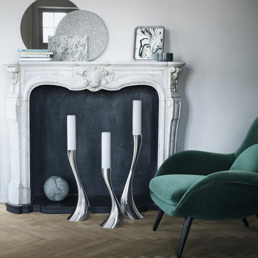 Georg Jensen Cobra Gulvstagest 3 dele, Blankt stl