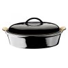 Le Creuset Heritage oval stegeso m/lg 36 cm / 3L Sort