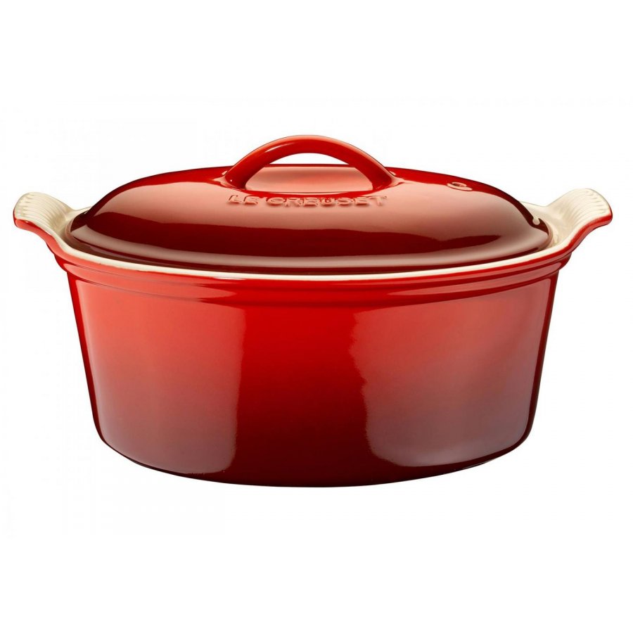 Le Creuset Heritage oval terrin m/lg 20 cm, Cerise rd