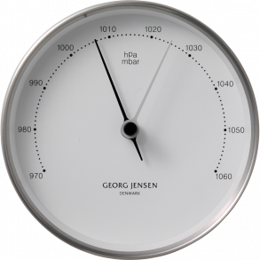 Georg Jensen Henning Koppel Barometer 10 cm, Stål/Hvid