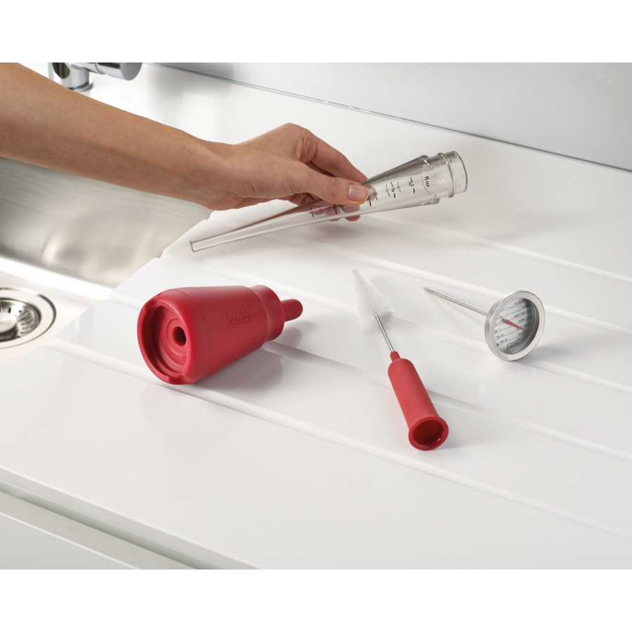 Joseph Joseph ThermoBaste stegepipette og stegetermometer r�d/klar