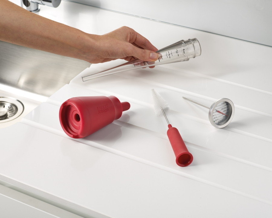 Joseph Joseph ThermoBaste stegepipette og stegetermometer r�d/klar