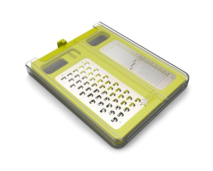 Joseph Joseph FoldFlat rivejern 4-sidet sort/stl 19,6 cm
