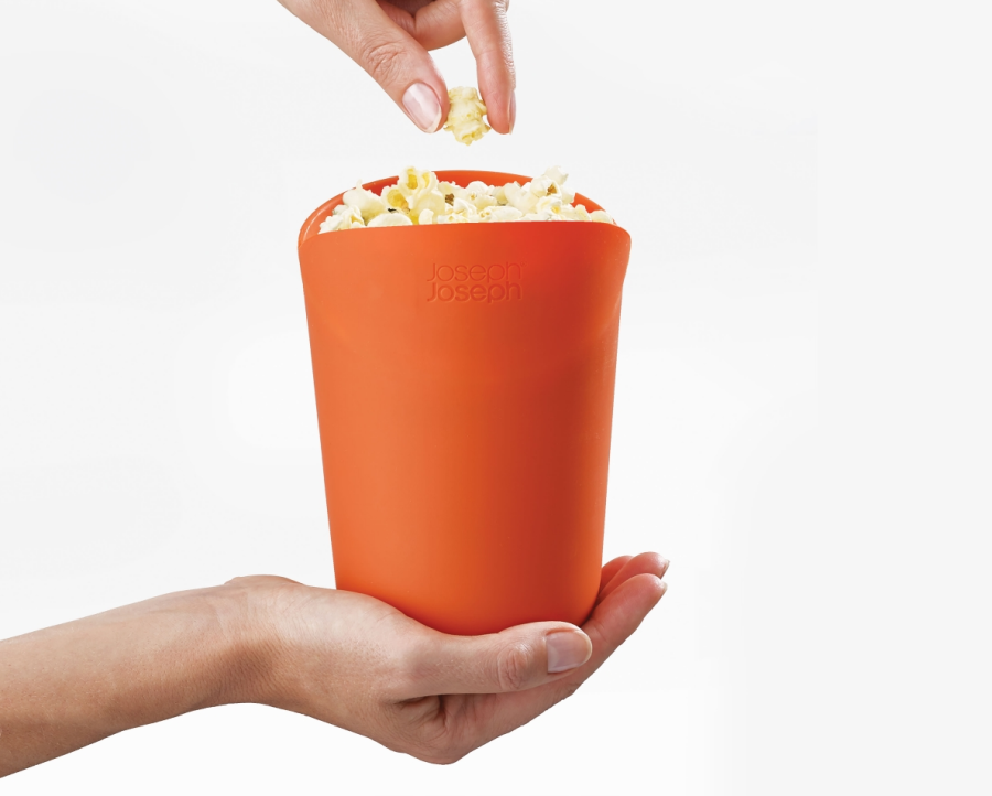 Joseph Joseph M-Cuisine Popcornbecher 2er Set, 11 cm, Orange