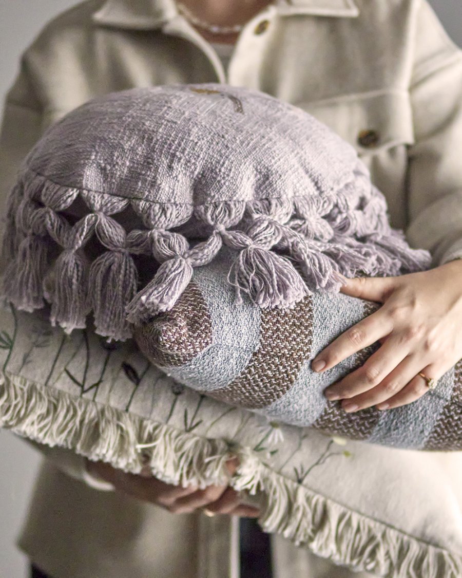 Bloomingville Mini Elinna Pude �34 cm, Lilla