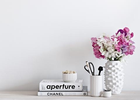 Lyngby Vesterbro Vasen 20cm Hvid