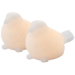 Sirius Erica Lysdekoration Spurv 2 stk. H6,7 cm, Hvid