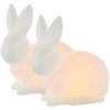 Sirius Elin Lichtdekoration Hase 2er Set H10 cm, Wei