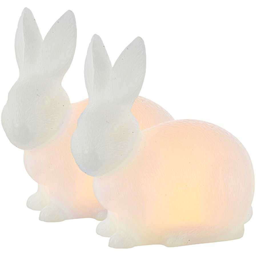 Sirius Elin Lichtdekoration Hase 2er Set H10 cm, Wei