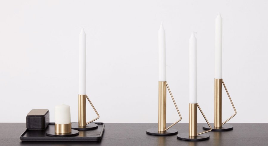 Andersen Furniture Lysestage 17cm Candleholder, Messing