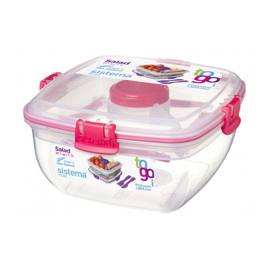 Sistema To Go Salat-Lunchbox 1,1 l, Rosa