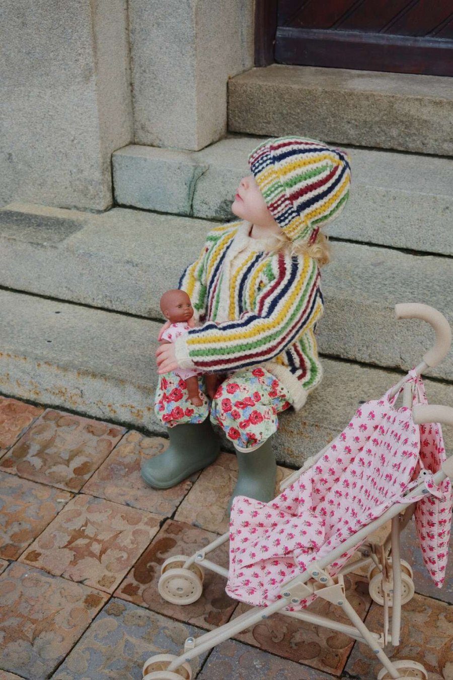 Konges Sljd Dukkeklapvogn 57 cm, Rosie Rose