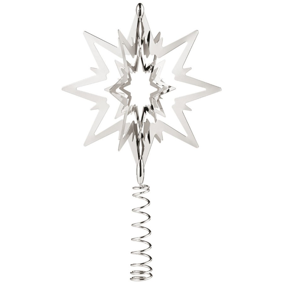 Georg Jensen Weihnachtsbaumspitze Stern 16,8cm Klein, Palladium Belegt