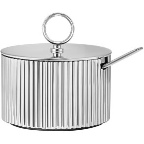 Georg Jensen Bernadotte Zuckerdose mit Lffel 7,9 cm, Stahl