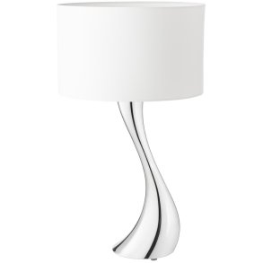 Georg Jensen Cobra Tischlampe 46 cm, Blankstahl/Wei