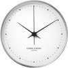 Georg Jensen Henning Koppel Wanduhr 30 cm, Stahl/Weiß