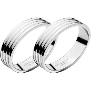 Georg Jensen Bernadotte Serviettenringe 2er Set, Blankstahl