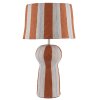 Bahne Papmache Bordlampe H51 cm, Stribet