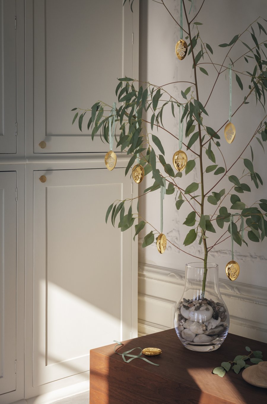 Georg Jensen Skalornamenter 2023 2 stk, Guldbelagt 