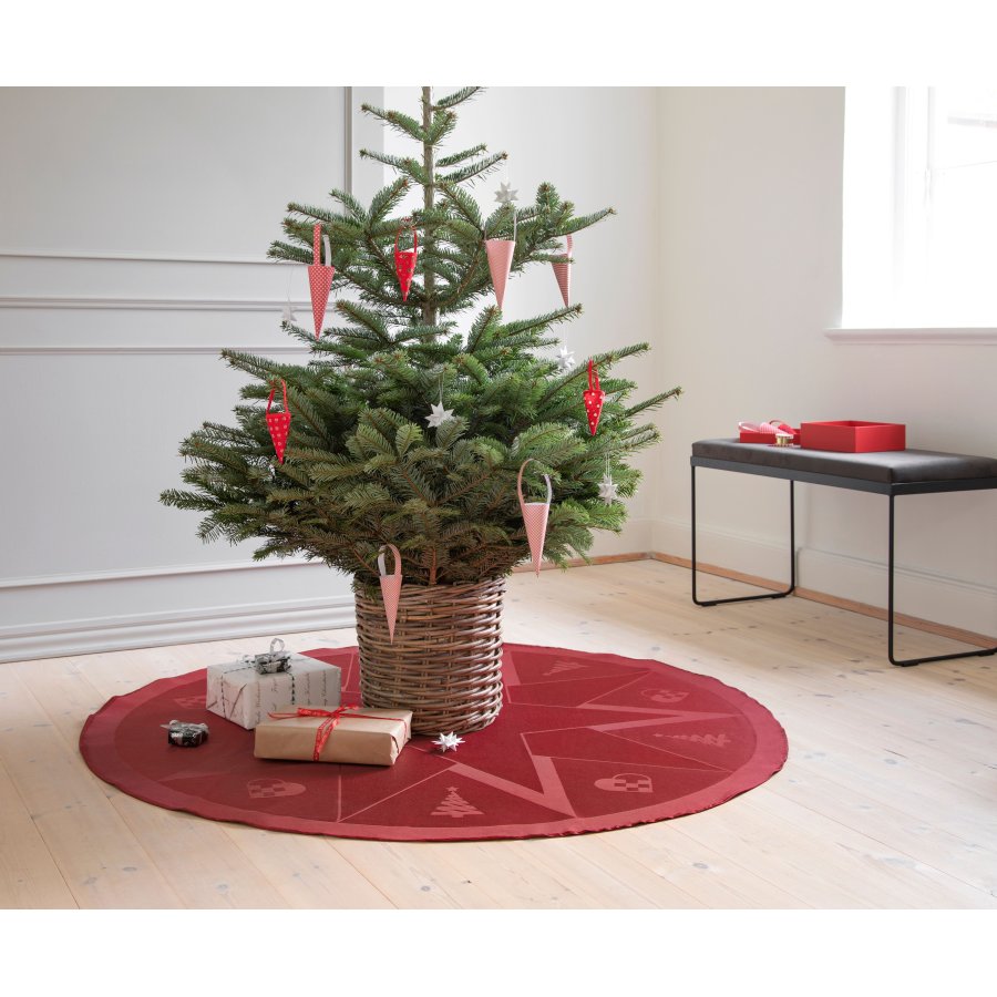 Novoform Stars Weihnachtsbaumdecke 140 cm, Rot