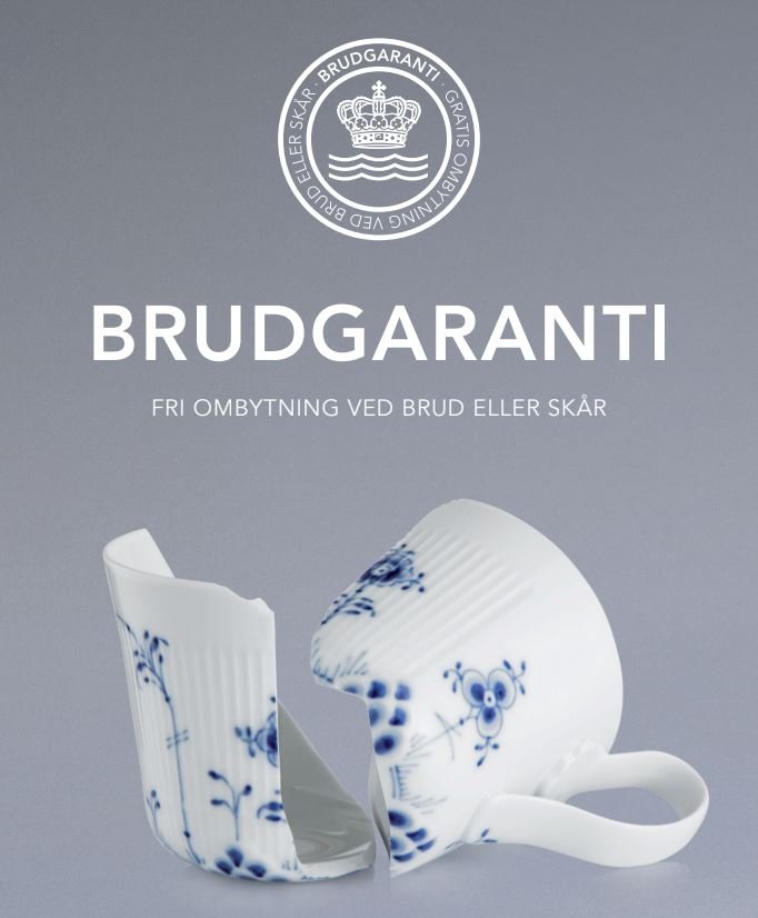 Royal Copenhagen Mega Blau Gerippt Ovale Schale 37 cl