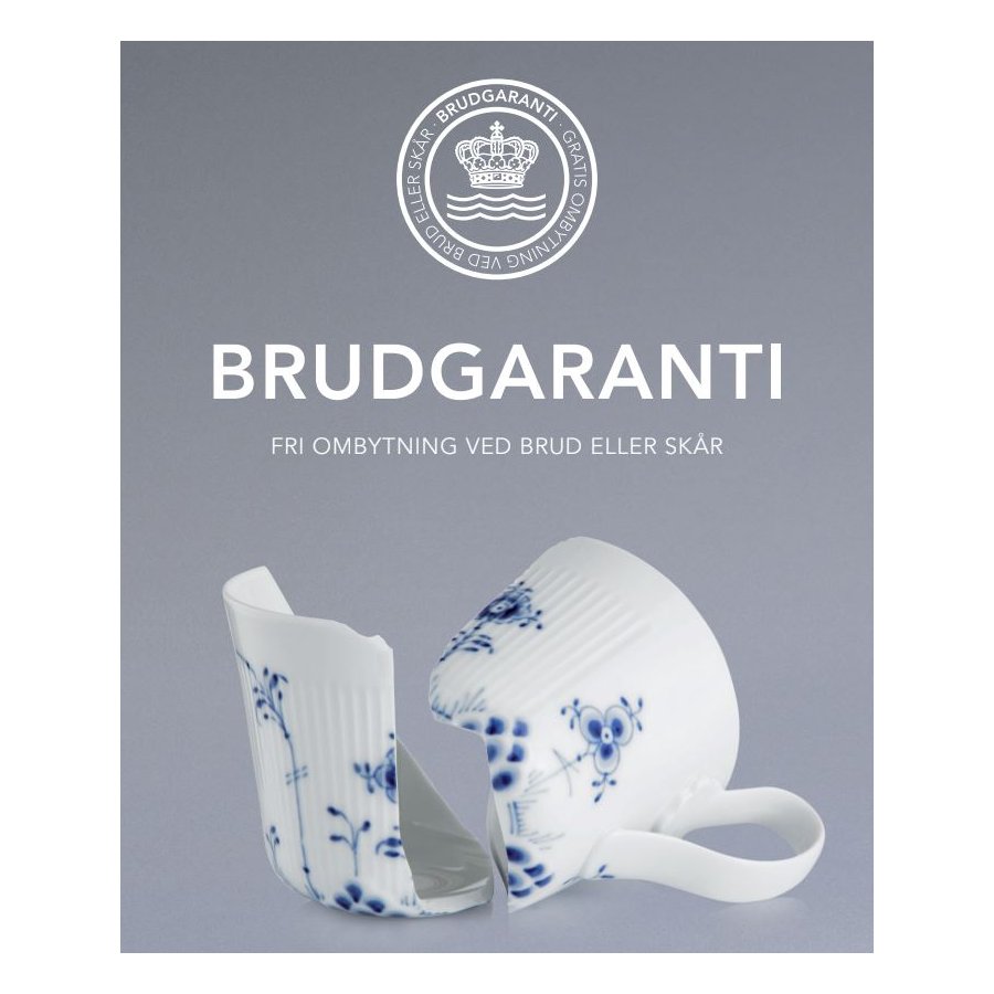 Royal Copenhagen Mega Blau Gerippt Schale mit Deckel und Untertasse 38 cl