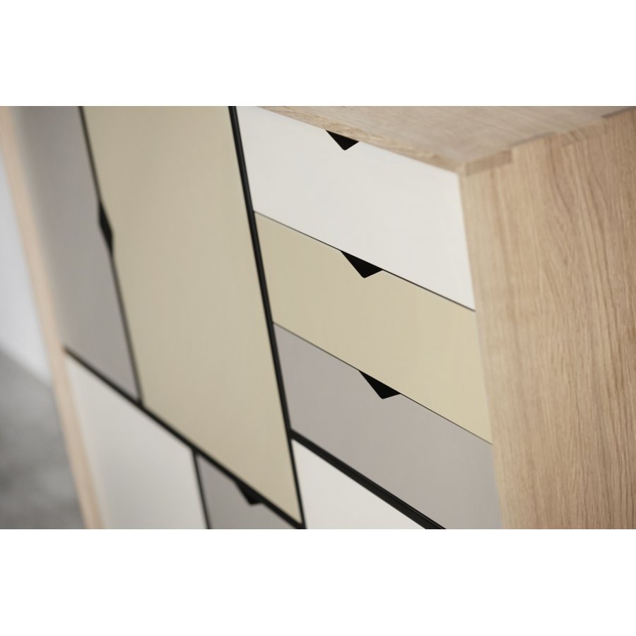 Andersen Furniture S3 skab Farvede fronter, Eg sbe krop