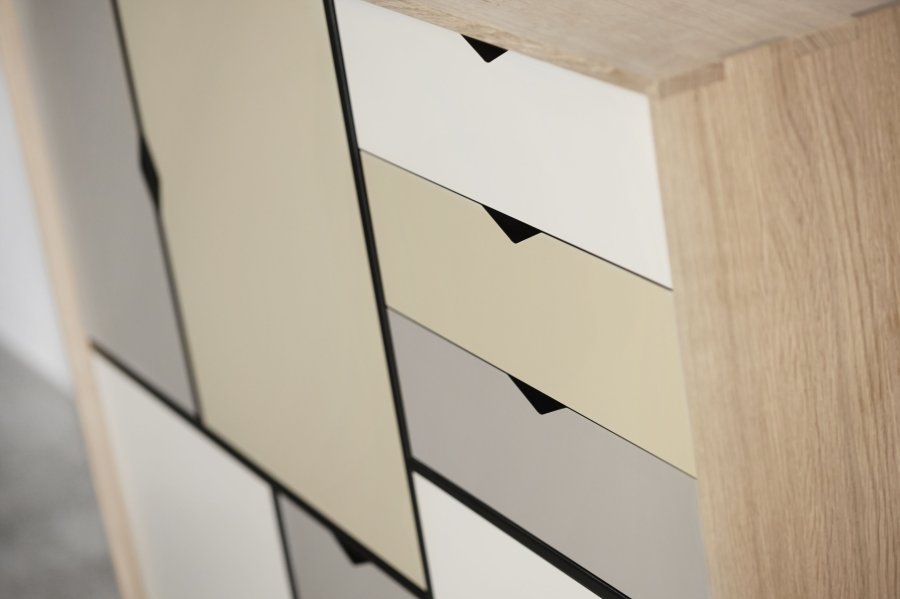 Andersen Furniture S3 skab Farvede fronter, Eg sbe krop