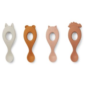 LIEWOOD Liva Ske 4 stk. 14 cm, Safari/Rose Multi Mix