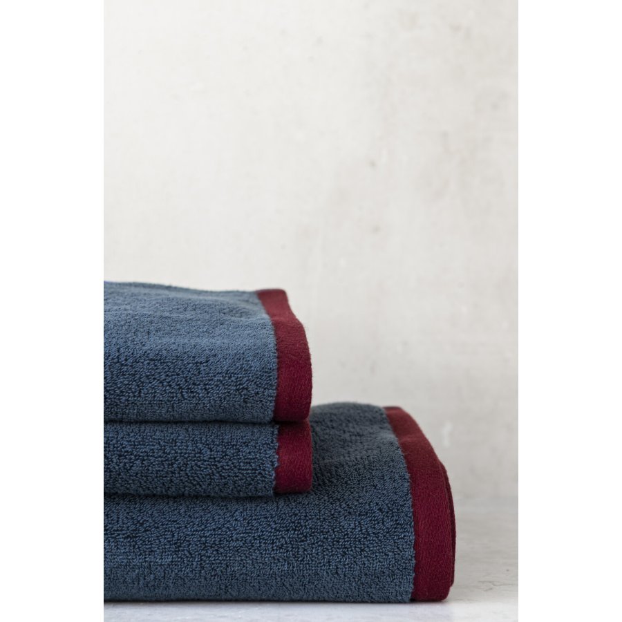 Mette Ditmer Soft Handtuch 5090cm, Mitternachtsblau/Burgund