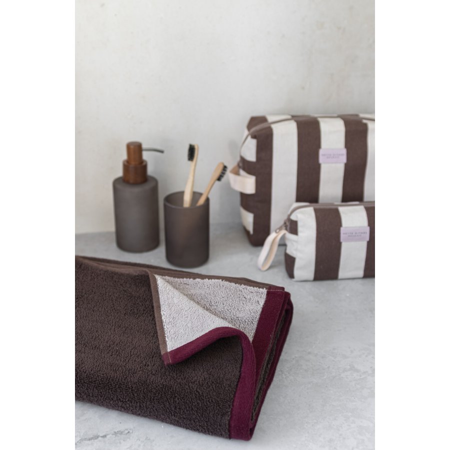 Mette Ditmer Soft Handtuch 5090cm, Braun/Burgund