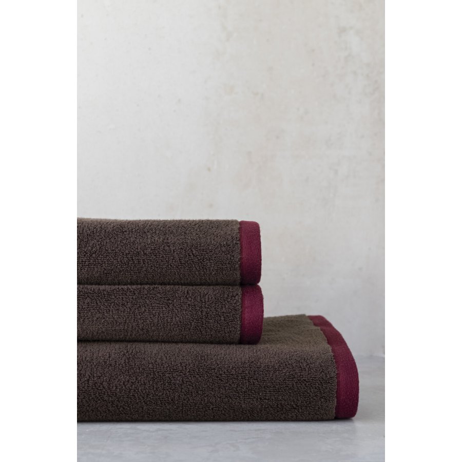 Mette Ditmer Soft Handtuch 5090cm, Braun/Burgund