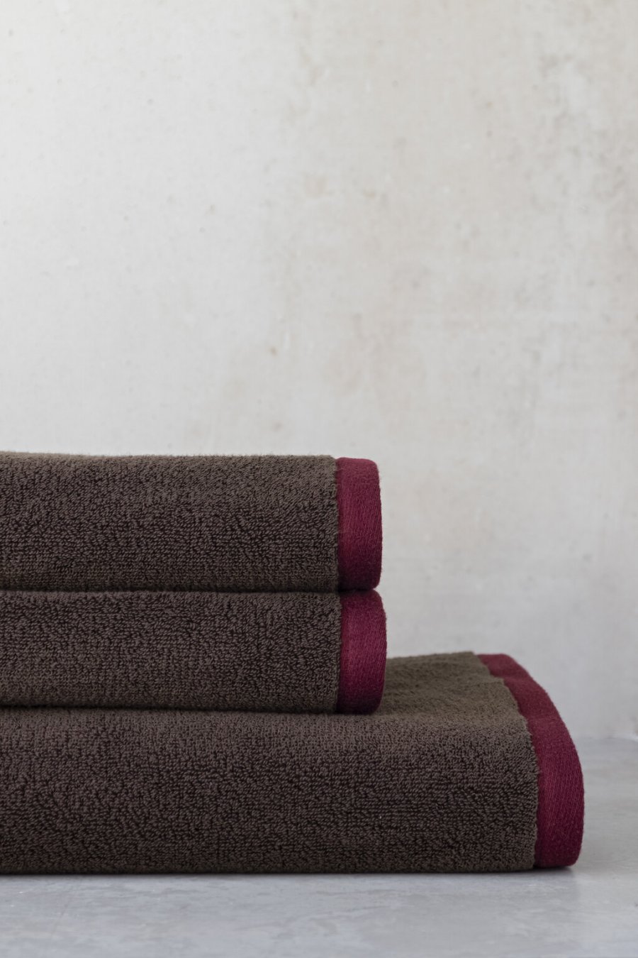 Mette Ditmer Soft Handtuch 5090cm, Braun/Burgund