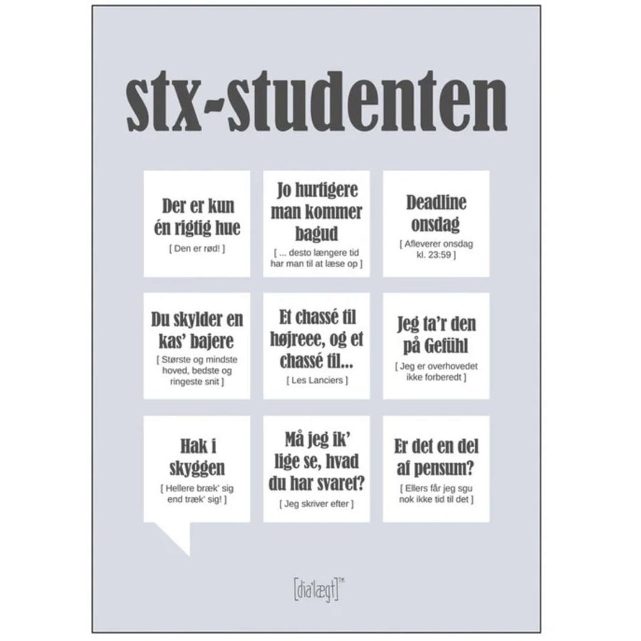 Dialgt Plakat STX-studenten 50x70 cm, Gr