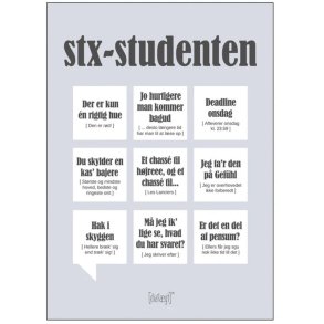 Dialægt Plakat STX-studenten A3, Grå