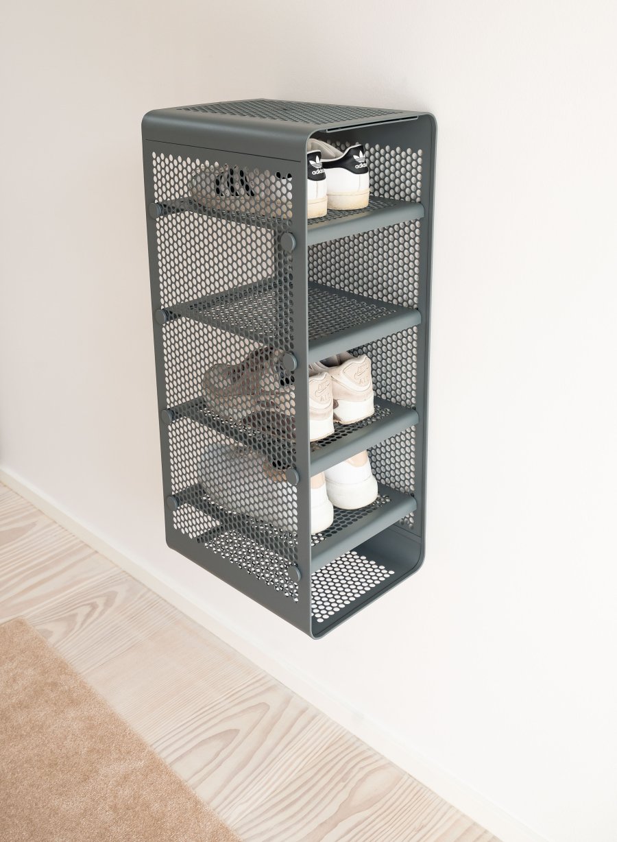 Tica Copenhagen Schuhregal 27x35x75 cm, Stahlgrau
