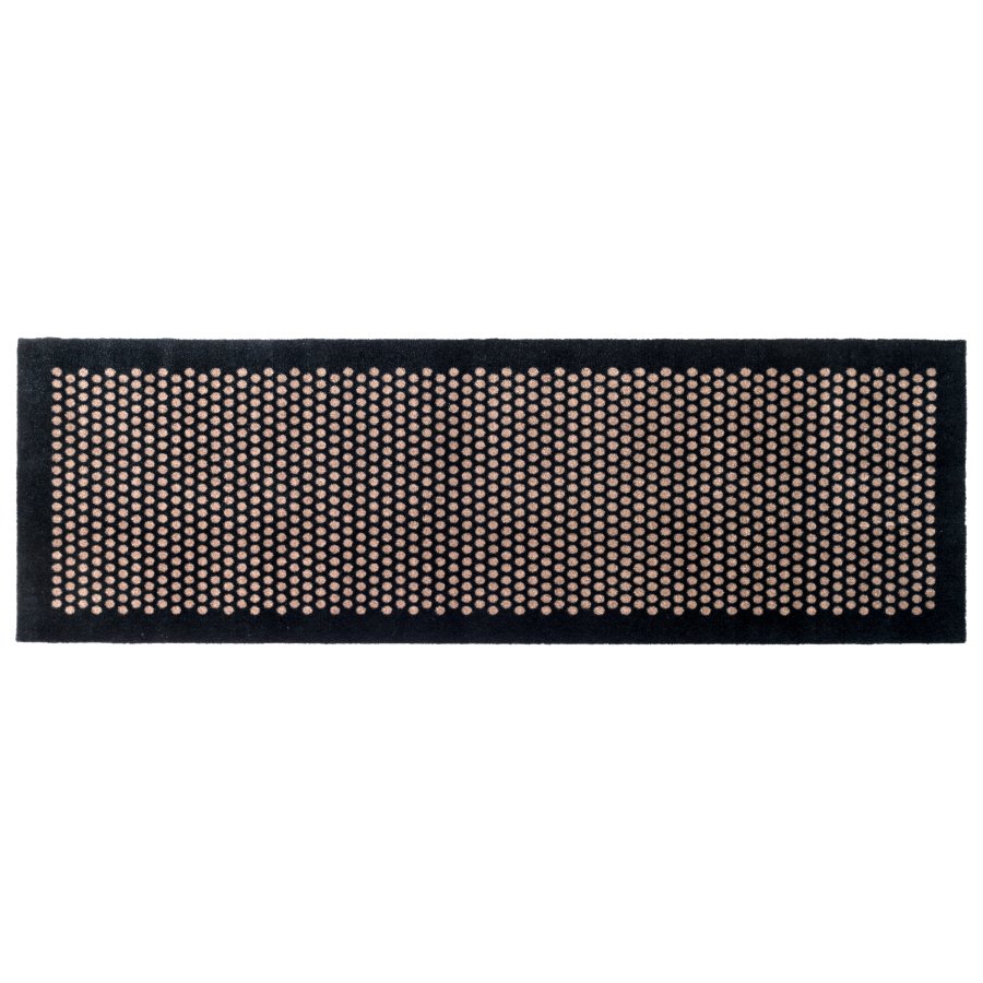 Tica Copenhagen Dot Smudsmtte 67x200 cm, Sort/Sand