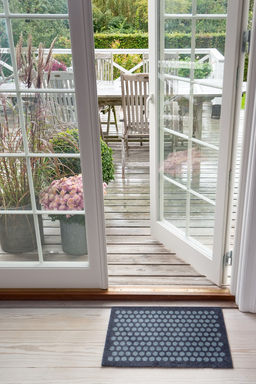 Tica Copenhagen Dot Deurmat 40x60 cm, Grijs/blauw