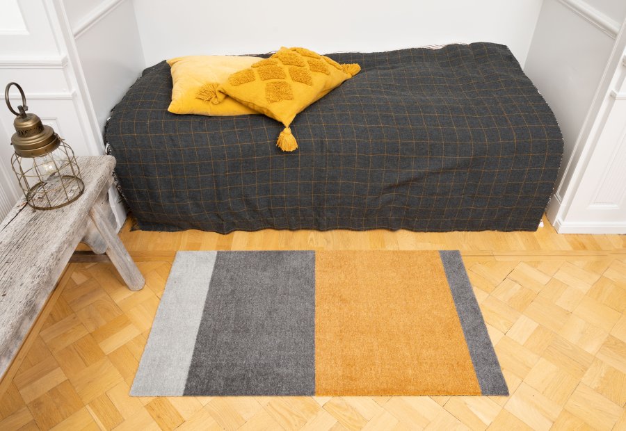 Tica Copenhagen Stripes Horizontal Matte 67x120 cm, Hellgrau/Stahlgrau/Dijon